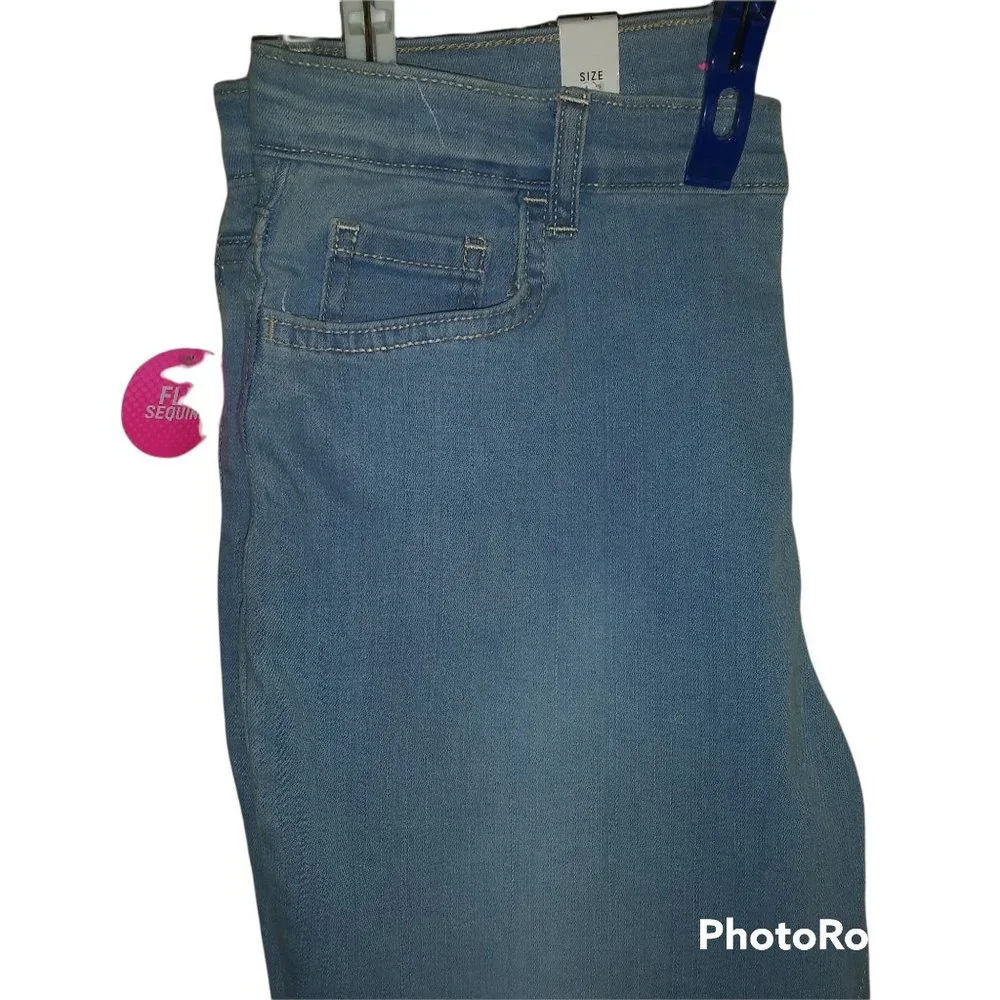 NWT! The Children's Place Super Skinny Sequin Glitter Unicorn Jeans Size…